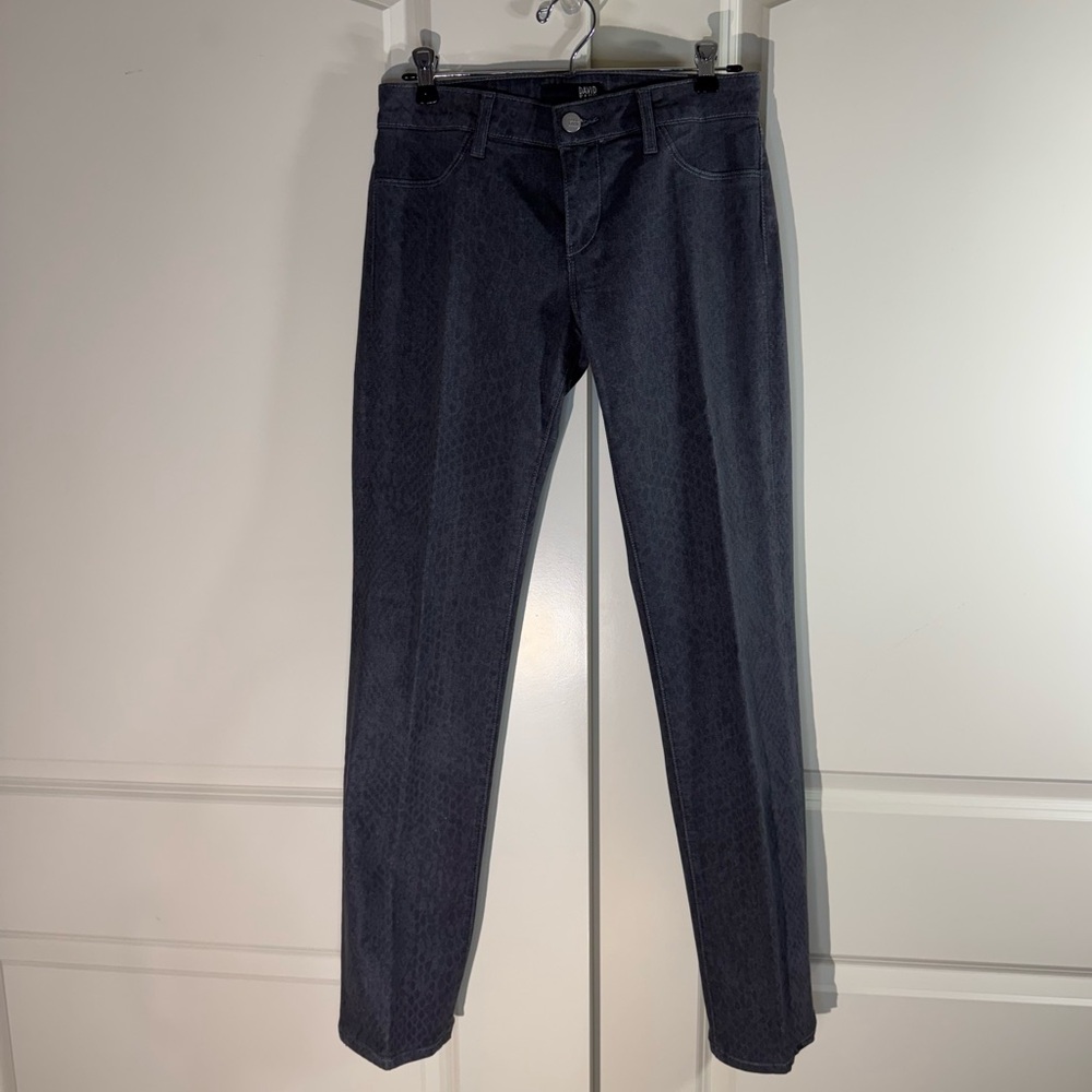 David Kahn Nikki Straight Leg Grey Python Jeans 27 - image 1